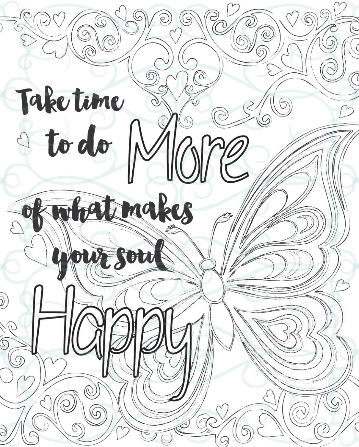 adult inspirational coloring page printable 01 make your soul