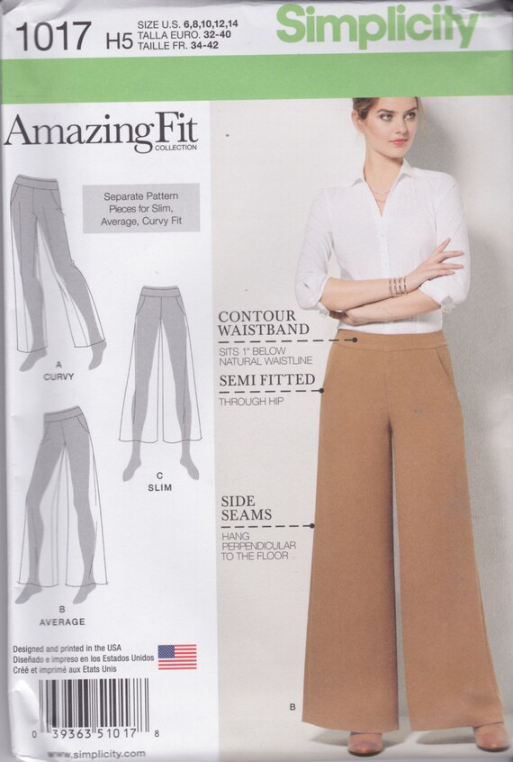 Simplicity Pattern 1011 Amazing Fit Collection Pants with