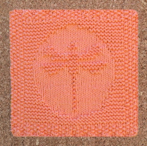 dragonfly dishcloth hand knitted dish cloth 100% cotton