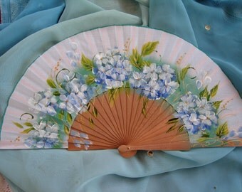 hand painted spanish fan FREE SHIPPING