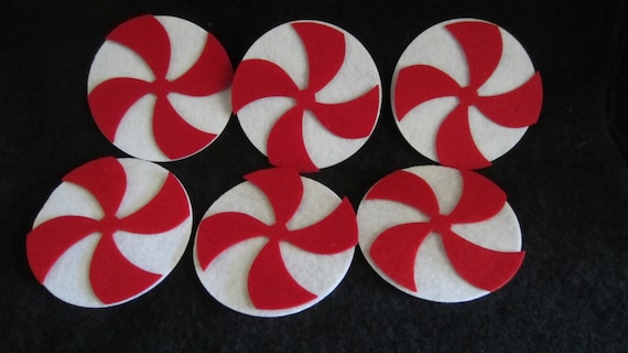 Peppermint Candy-Stiffened Felt-Peppermint Swirl