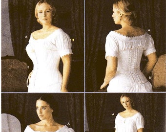 SZ 6/8/10/12 - Simplicity Costume Pattern 7215 - Misses' Chemise and Corset - Martha McCain