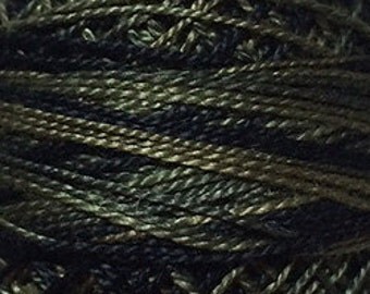 Valdani Size 8, O540, Valdani Perle Cotton, Black Olives, Punch Needle, Embroidery, Penny Rugs, Primitive Stitching, Sewing Accessory