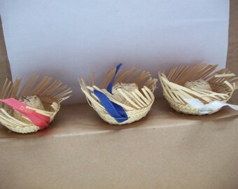 Vintage Miniature Souvenir Beachcomber Straw Hat