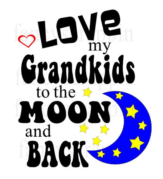 Download Love My Grandkids To The Moon And Back T Shirt Design SVG