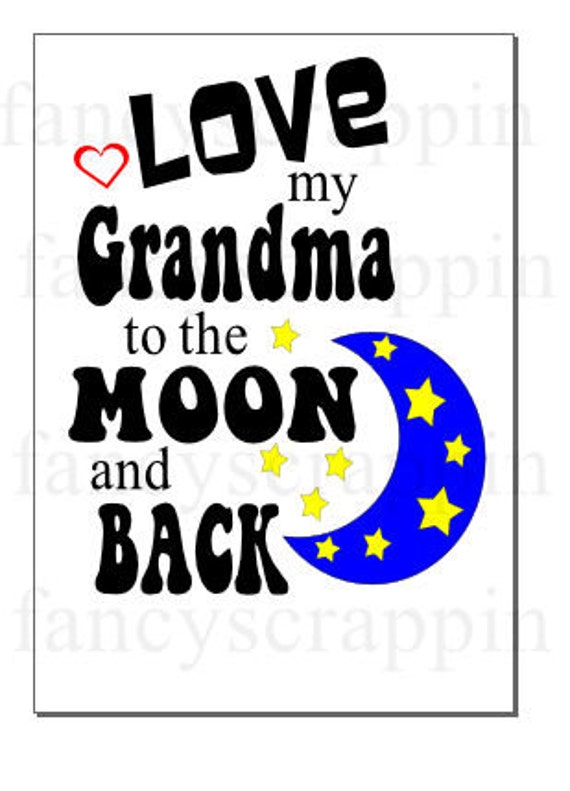Download Love My Grandma To The Moon And Back T Shirt Design SVG