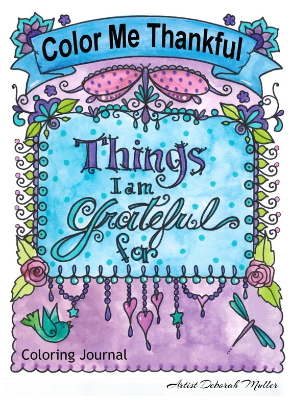 Gratitude Journal And Coloring Book Write And By Chubbymermaid