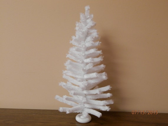 14 inch tabletop white chenille christmas tree 14 inch tabletop white chenille christmas tree