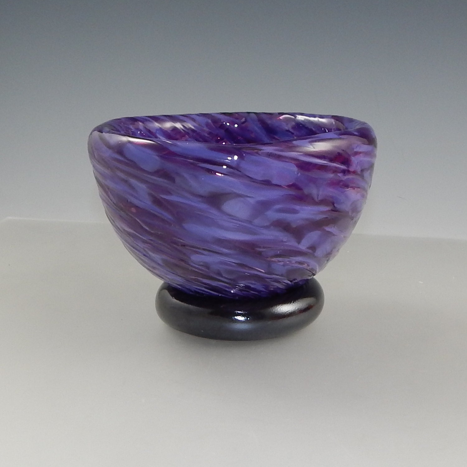 Hand Blown glass bowls Lavender Lilac