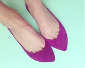 Pointy Cyclamen Handmade Ballet Flats Ballerine