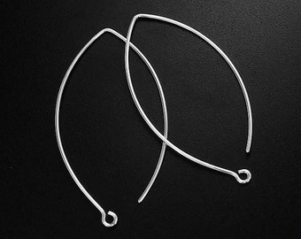 5 pairs of 925 Sterling Silver Ear Wires 20x40 mm. :th1416
