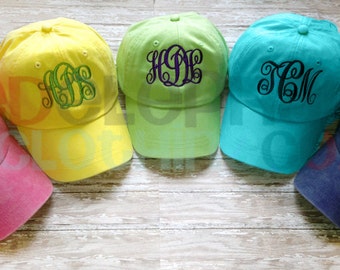 Monogram Toddler Hat, Personalized Baseball Cap for Children, Birthday Gift, youth, kids