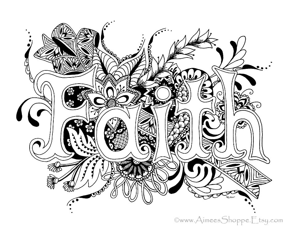 Faith Hope Love Coloring Pages