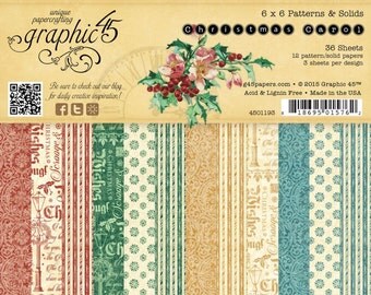 Graphic 45's "A Christmas Carol" Collection 6x6 Pad