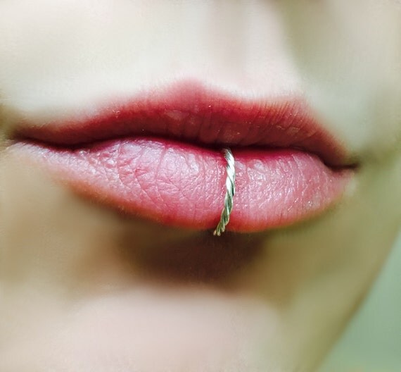 Twisted Lip Ring Faux Lip Ring Fake Lip Ring Custom Lip