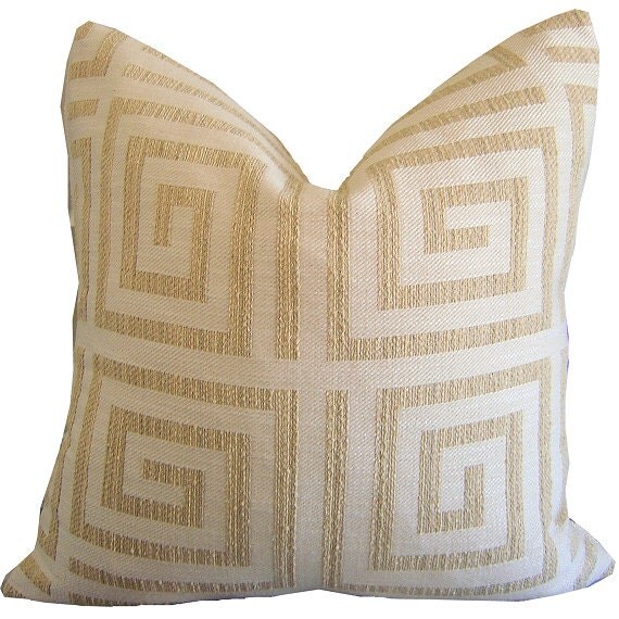 Greek Key Pillow Greek Key Sham Geometric Pillow Couch
