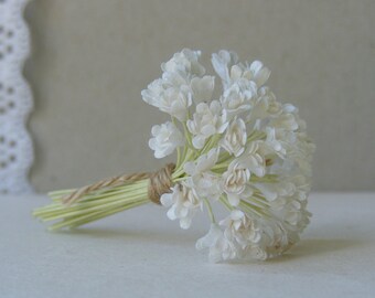 5 mm 30 White Paper Flowers , Gypsophila Paper Flowers