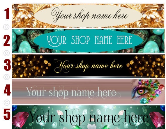 Etsy Pre-made Shop Banner Nice Jewelry Themes by ...