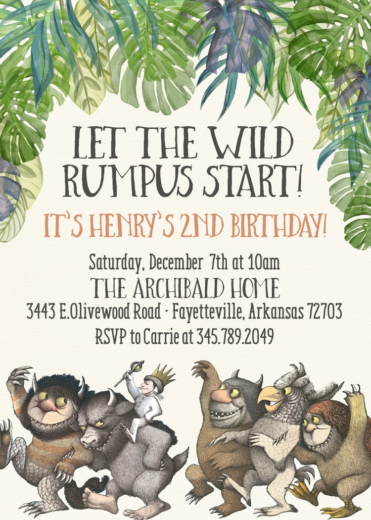 Where The Wild Things Are Birthday Invitations 6