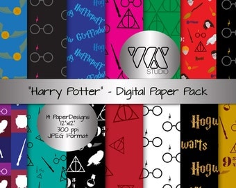 Harry Potter Inspired Digital Scrapbooking Paper Instant