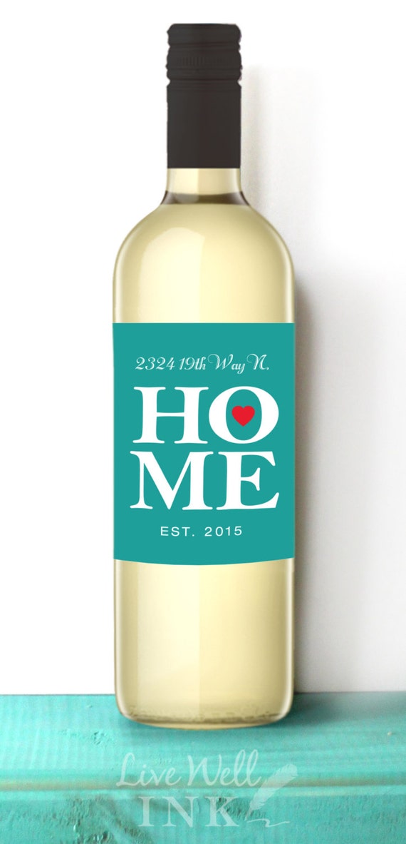 welcome home custom wine labels house warming new home gift welcome home custom wine labels house warming new home gift