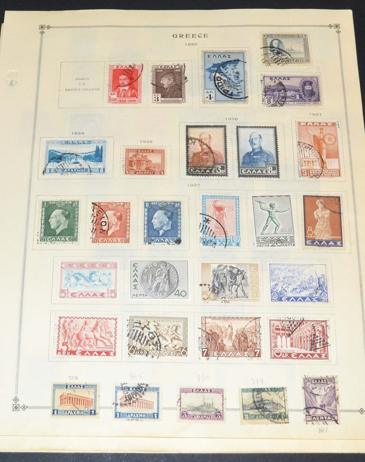 Greek stamps 19301937 25 stamps rare Great by passionatevision
