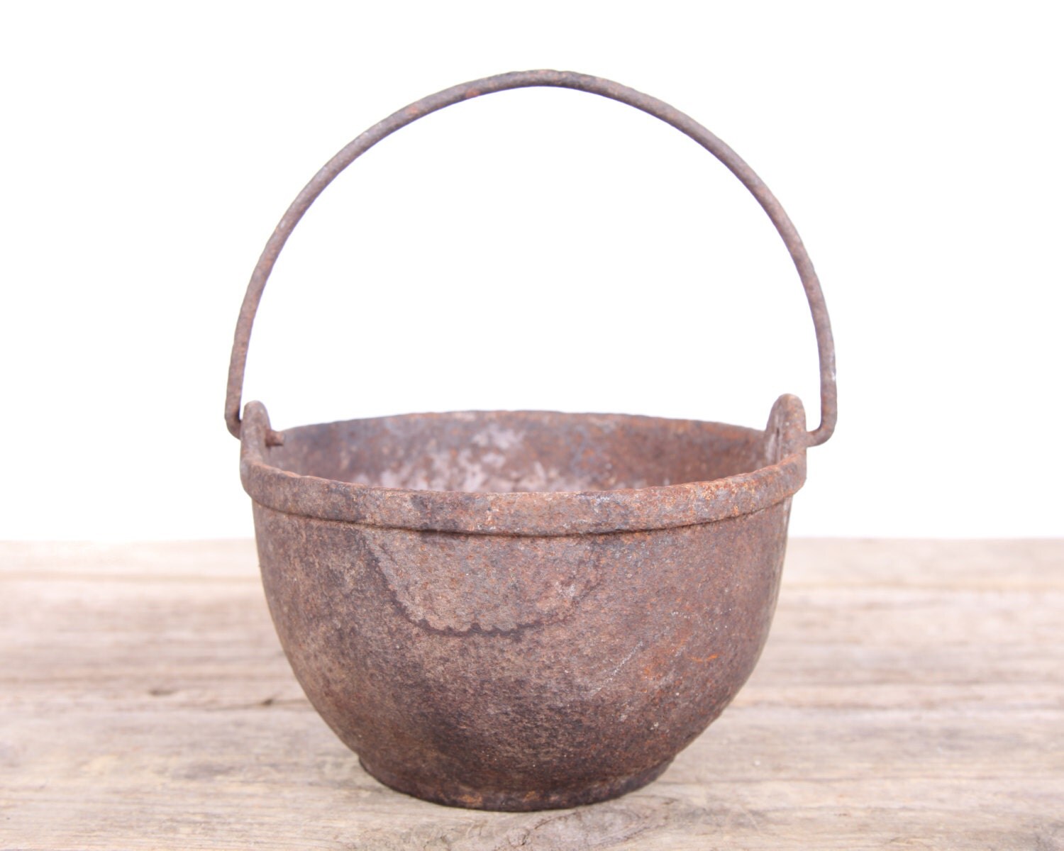 Antique Cast Iron Pot / Vintage Smelting Pot / Clayton and