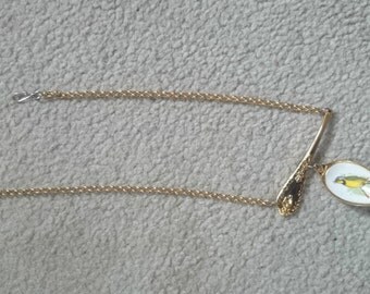 Vintage Gold Plated Spoon Necklace, Spoon Jewellery, Souvenir Teaspoon Necklace #17