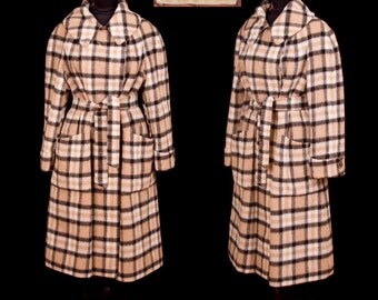 burberry wool plaid coat