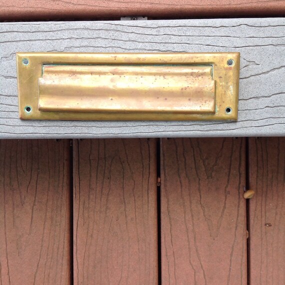 Vintage Brass Mail Slot