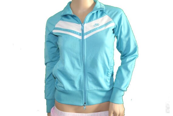 baby blue nike track jacket by CybergrimeApparel on Etsy