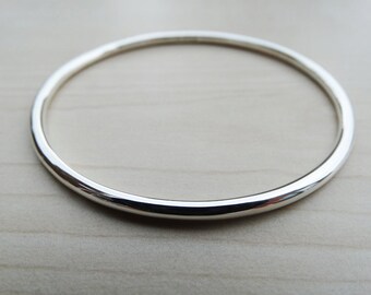 Solid Silver Bangle - Sterling Silver