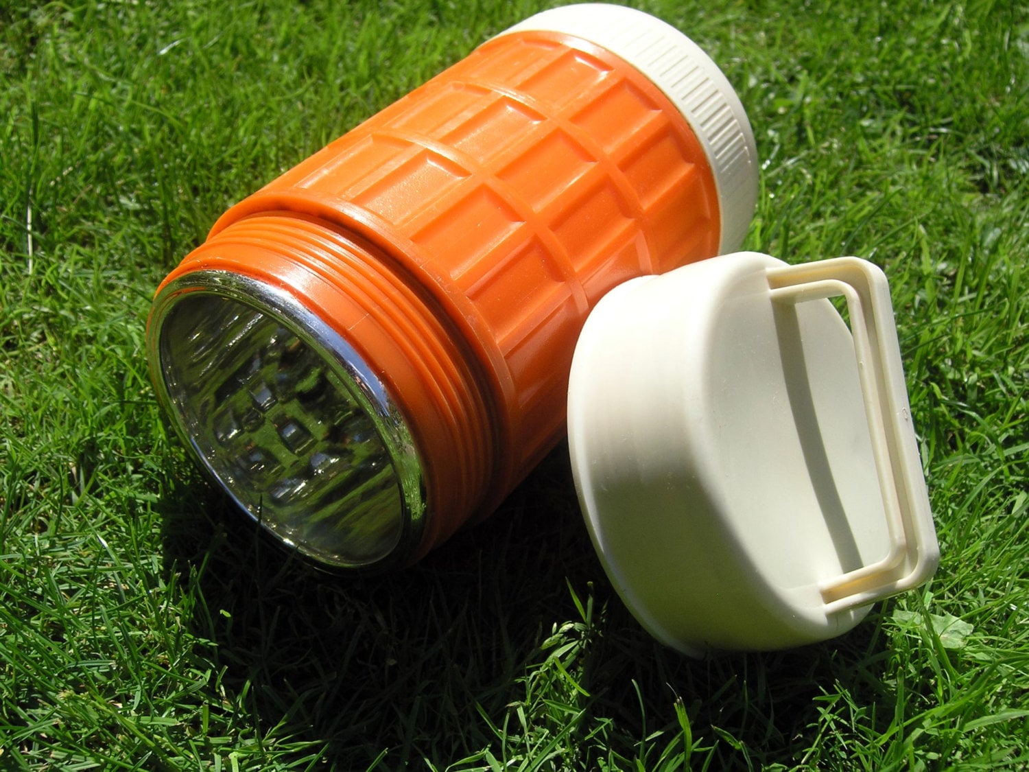 Vintage Thermos, 1970s Thermos, Orange and Brown made in West Germany