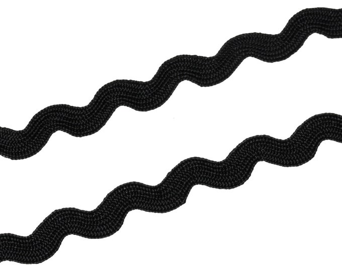 Wave tattoo choker necklace,black, zig zag, Ric Rac ribbon with a width of 5/16” Ribbon Choker Necklace (pick your neck size)