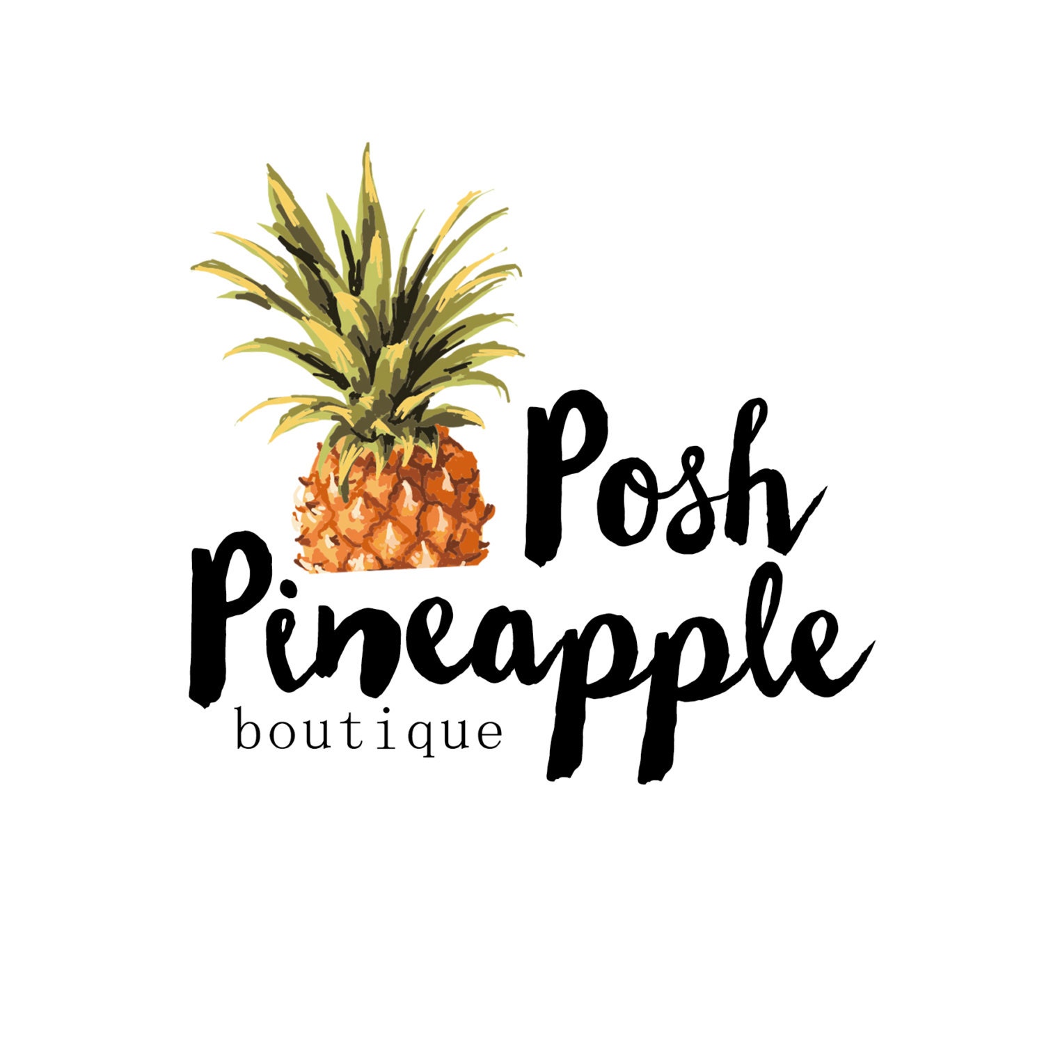 Pineapple Premade Boutique Logo Boutique Branding Etsy Shop