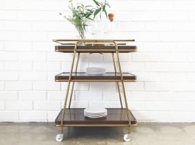 Vintage Cosco Three Tiered Bar Cart
