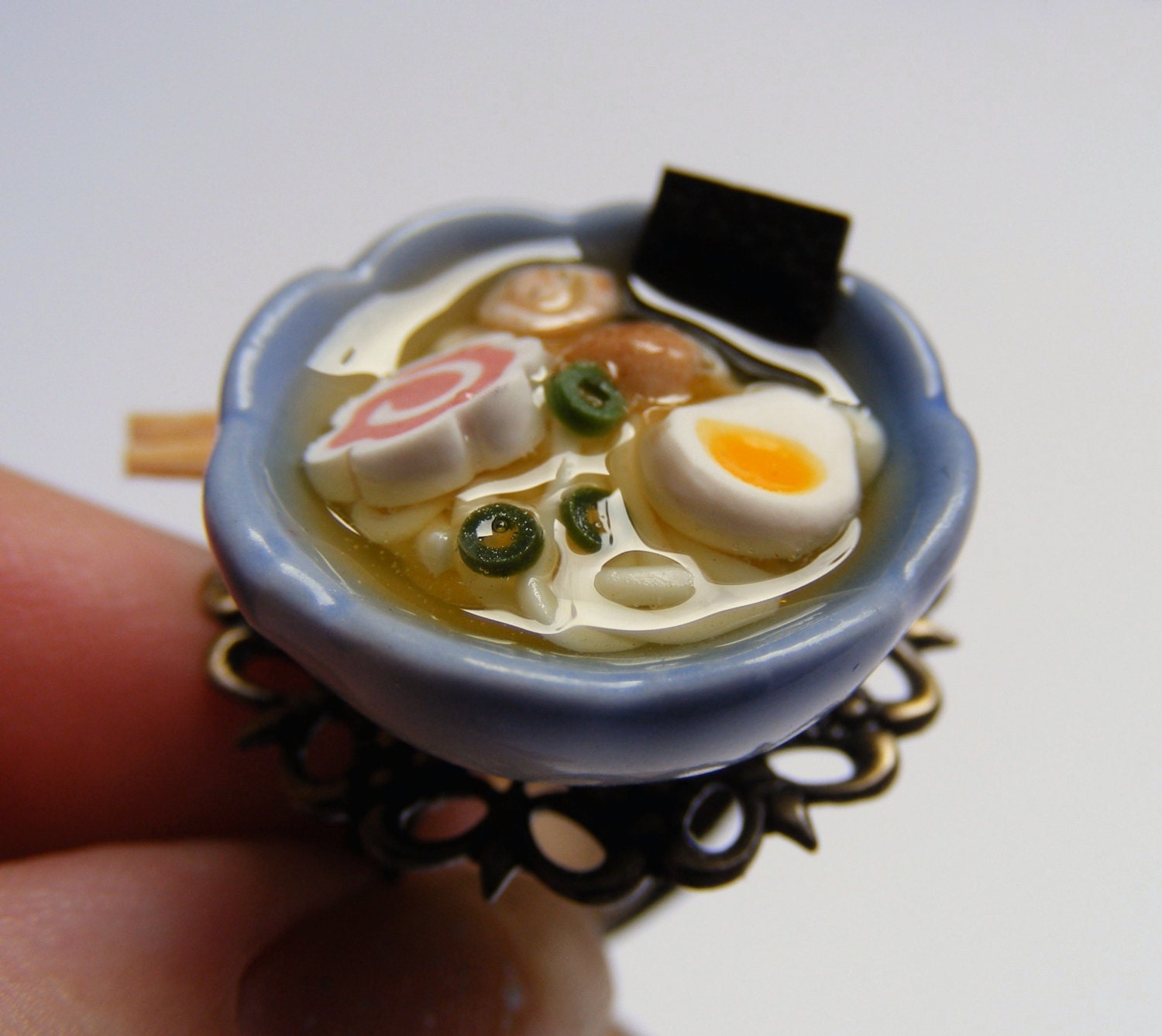 Food Jewelry Ramen Ring Ramen Soup Ring Noodle Soup Chinese