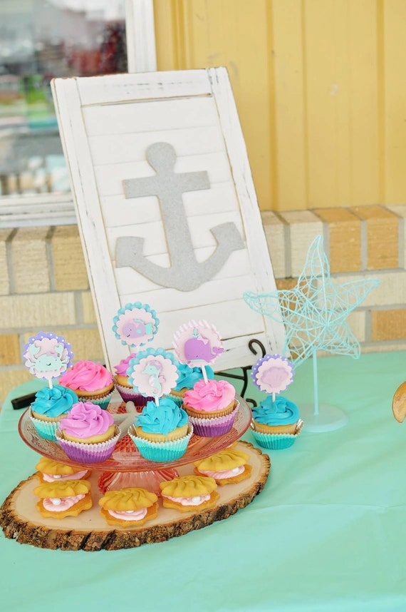 Under the Sea cupcake toppers Sealife cupcake toppersSet of