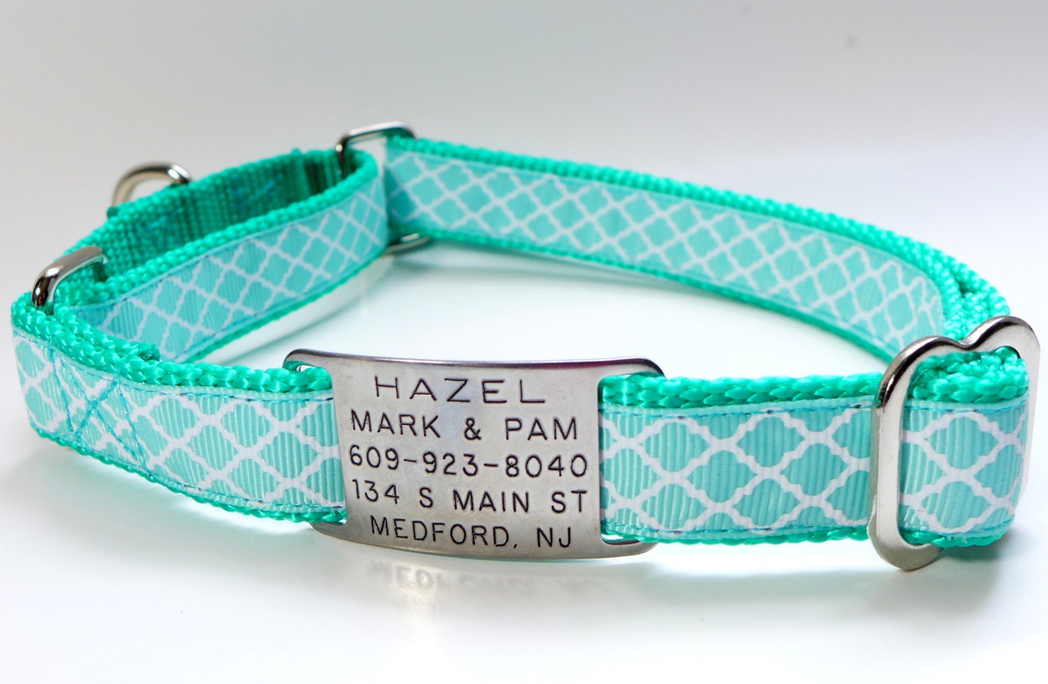 Pet ID Custom ID Tag for Pet Collars Martingale Dog by CollarHabit