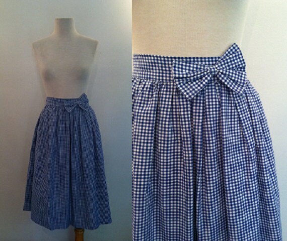 blue gingham skirt blue gathered aline skirt cotton blue gingham skirt blue gathered aline skirt cotton