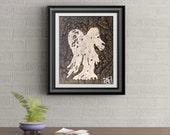 Gold Drip Angel Signed Signature Art Print By Rafi Perez