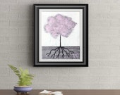 Pink Tuft Tree Signed Art Print of Signature Original By Rafi Perez