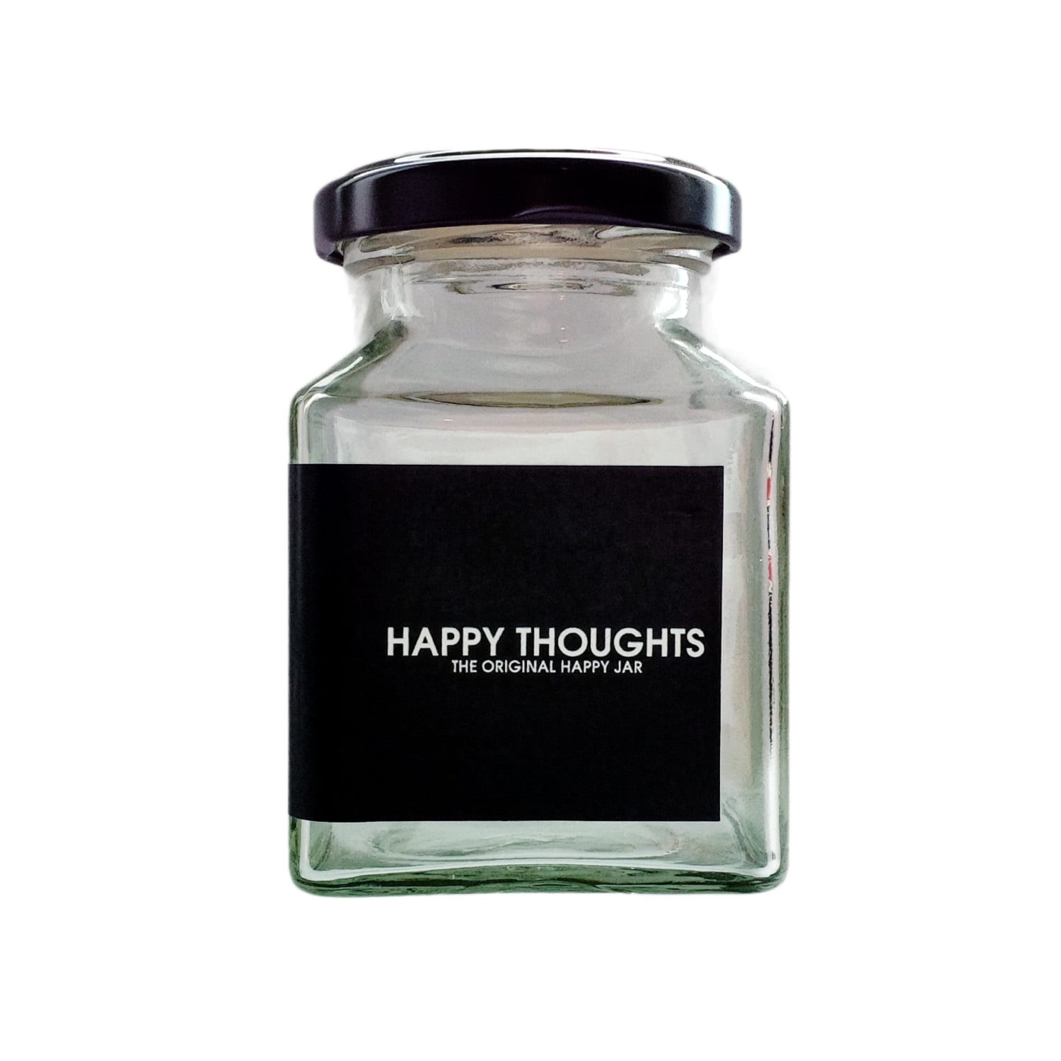 Glass Happy Thoughts Jar Positive gift idea to combat