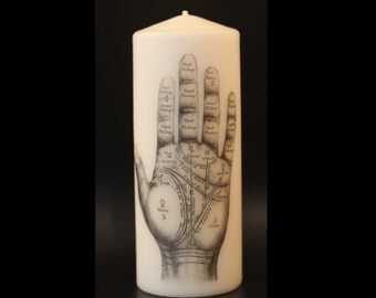 Palmistry Hand - Pillar Candle - Anatomical Decor