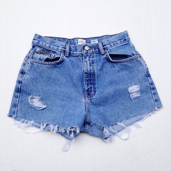Calvin Klein High Waisted Shorts Vintage Jean by nostalgicusa