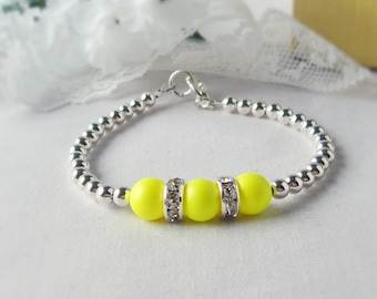 The TRIIIXXY Bracelet, This One's in Neon Yellow , Mix and Match -- One, Two or a Set of Three