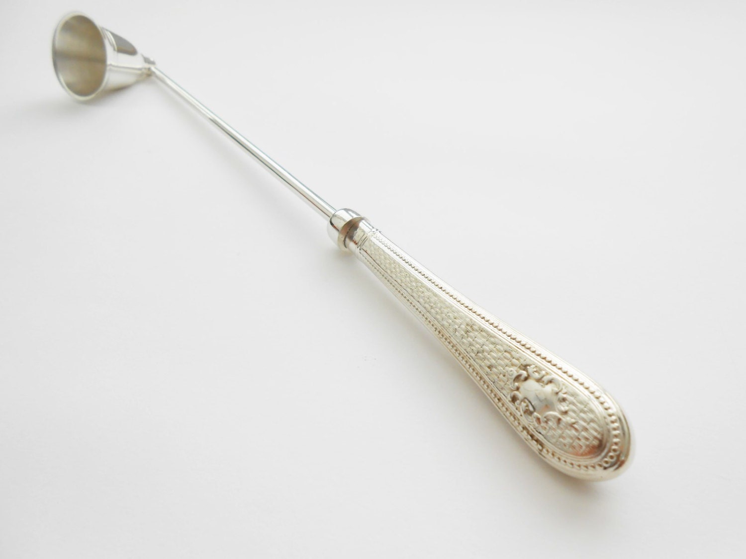 Retro Candle Snuffer with Antique Silver Plated Handle Candle