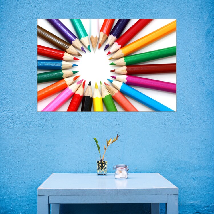 Colored Pencils Canvas Art Colored Pencil Photograph by XDDesigns