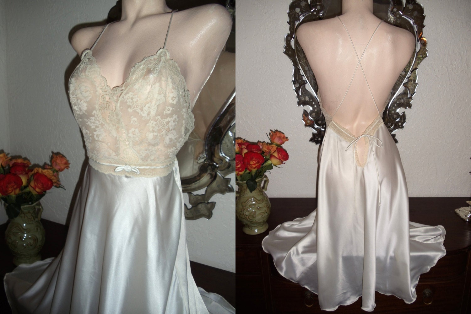 vintage christian dior night gown