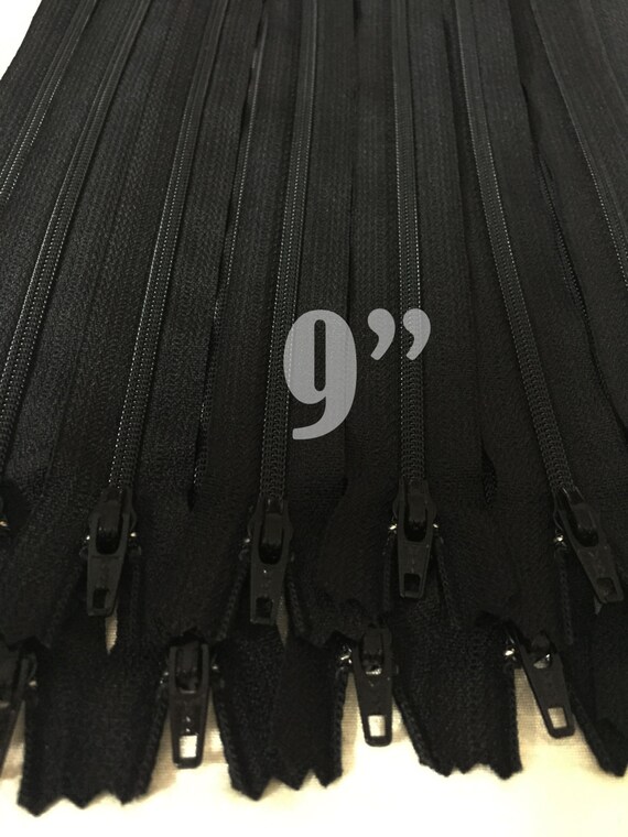 black zippers 9 inch zippers bulk nylon zippers 9